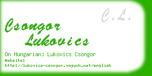 csongor lukovics business card